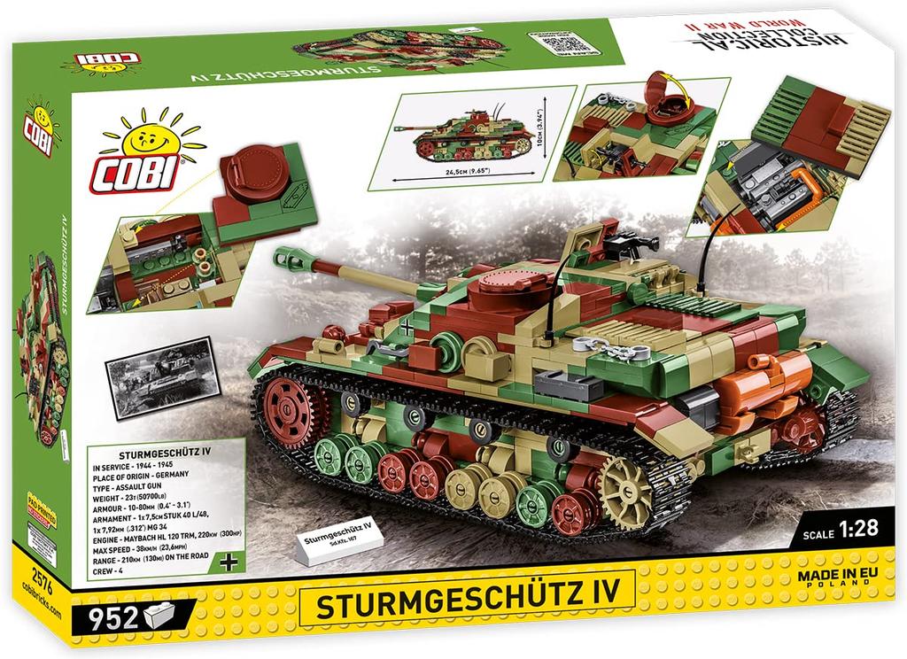 Cobi Historical Collection #2576 StuG IV (German Army) 128 Scale