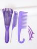 Набор из 6 антистатических расчесок для волос с широкими зубьями, восьмизубцовая массажная расческа для волос, набор гладких зажимов для волос. Специально для париков из натуральных волос