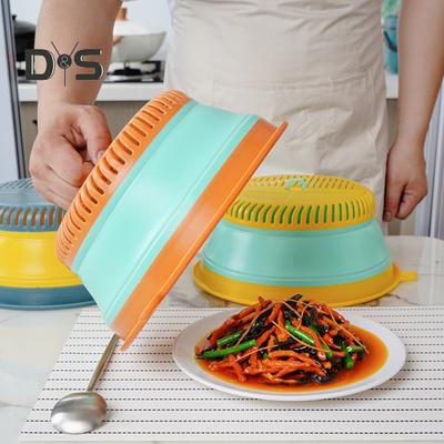 Крышка для посуды, вентилируемая, экономящая пространство, TPR, многофункциональная изолирующая крышка от мух, крышка для еды, дуршлаг для мытья овощей, принадлежности для приготовления пищи