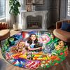 1pc The Wizard of Oz3 Print Round Carpet Chair Round Carpet Suitable for Bedroom Living Room Home Decorative Carpet