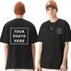 Customized Printed Unisexs Leisure Tshirt Diy Design Photologo Fashion Top Tee For Casual Wear