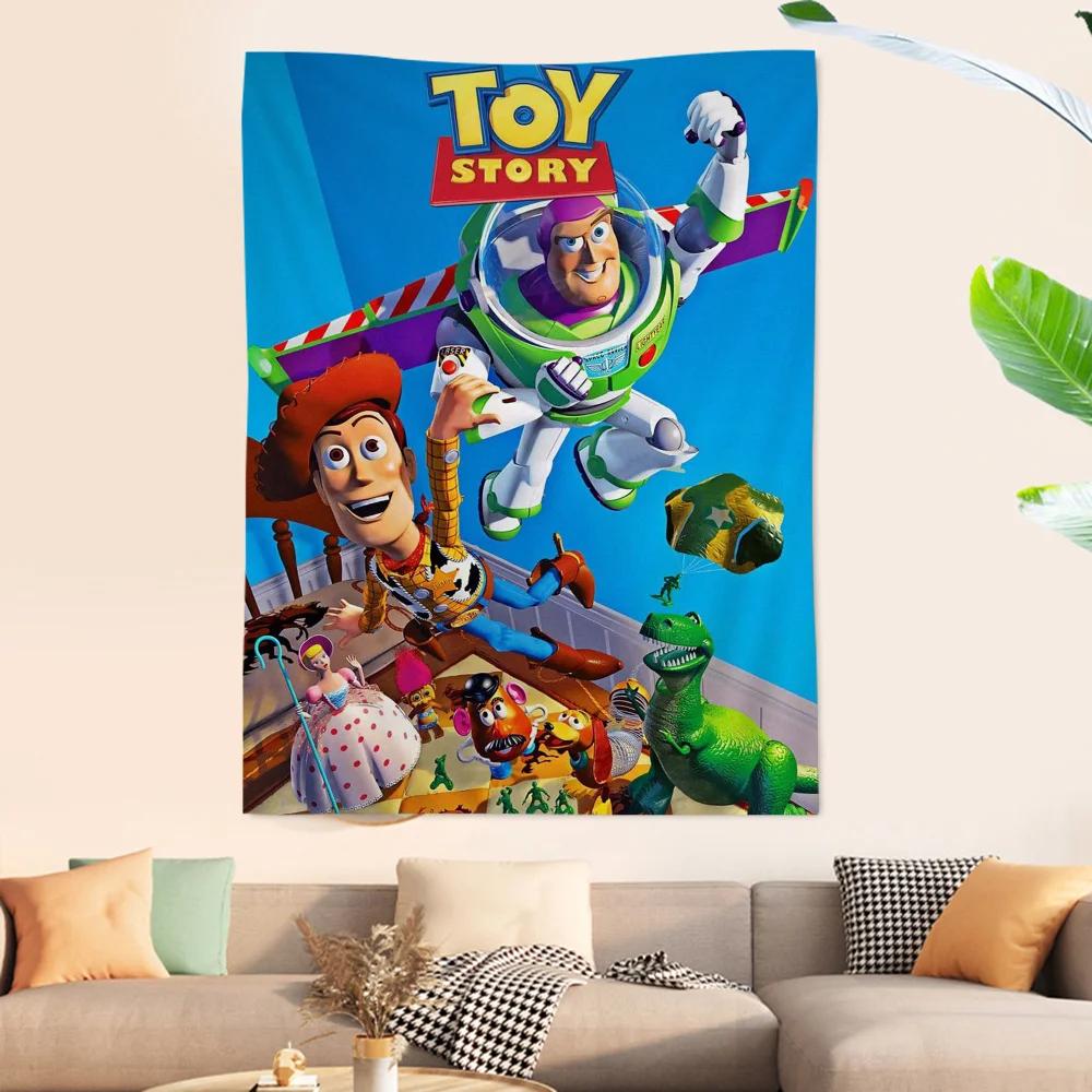 Animated Movies Toy Story Tapestry Art Printing Japanese Wall Tapestry Anime Wall Hanging Home Decor