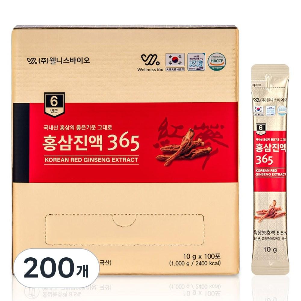 6-Year-Old Red Ginseng Extract 365 Sticks Wellness Bio 10g 200 pcs