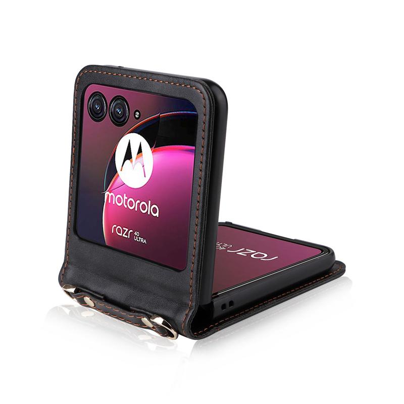 For Motorola Razr 50 Ultra Crossbody Leather Cards Slot Wallet Bag Case For Moto Razr Plus 2026 Portable Lanyard Pocket Cover