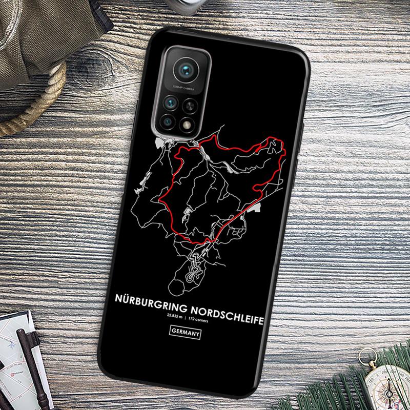 Чехол для телефона Xiaomi 15 14 13 Ultra 11T 12T 13T 14T Pro POCO X7 Pro X3 X5 X6 M6 F5 F6 Pro с рисунком гоночного трека Формулы 1