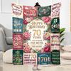 Happy 70th Birthday Celebration Flannel Blanket-Soft and Suitable for Sofas,Beds,Offices,Travel,All Seasons,Great Gift for Holidays and Birthdays.