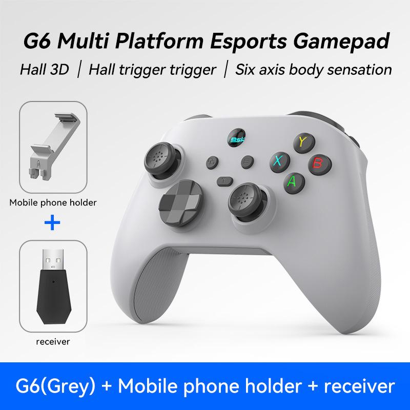 Беспроводной контроллер для мобильных игр G6 с датчиками Холла (триггеры и джойстик), поддержка Switch/PC/Android/iOS