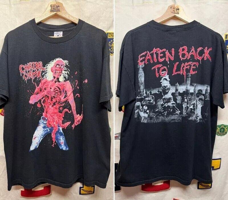 Unisex shirt Cotton Oversize Large Size New Cannibal Corpse Band Eaten Back to Life Black Unisex T-Shirt Reprint S-5XL