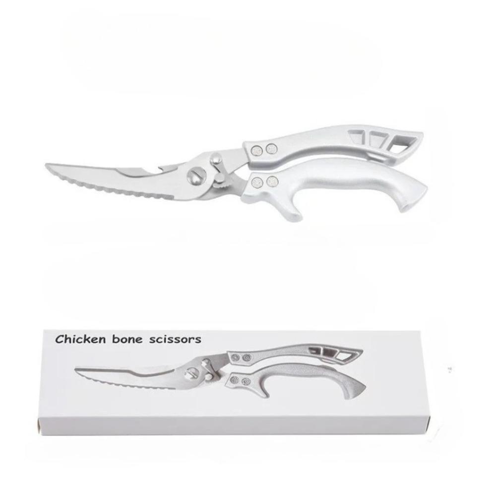 Kitchen Scissors with Fish Scaler Bottle Opener Spring Loaded Multi-Purpose Scissors for Meat Chicken and Fish5