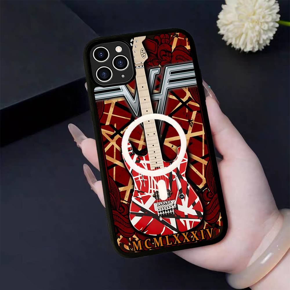 Чехол для телефона E-Eddie Van H-Halen Singer для IPhone 17 Air 16 15 14 13 12 11 Pro Max Plus Для беспроводной зарядки Magsafe Cover