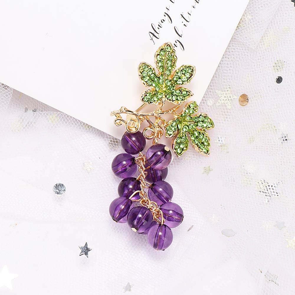Rhinestones Brooches Crystal for Women Brooch Pins Wedding Vivid Fruit Elegant Jewelry