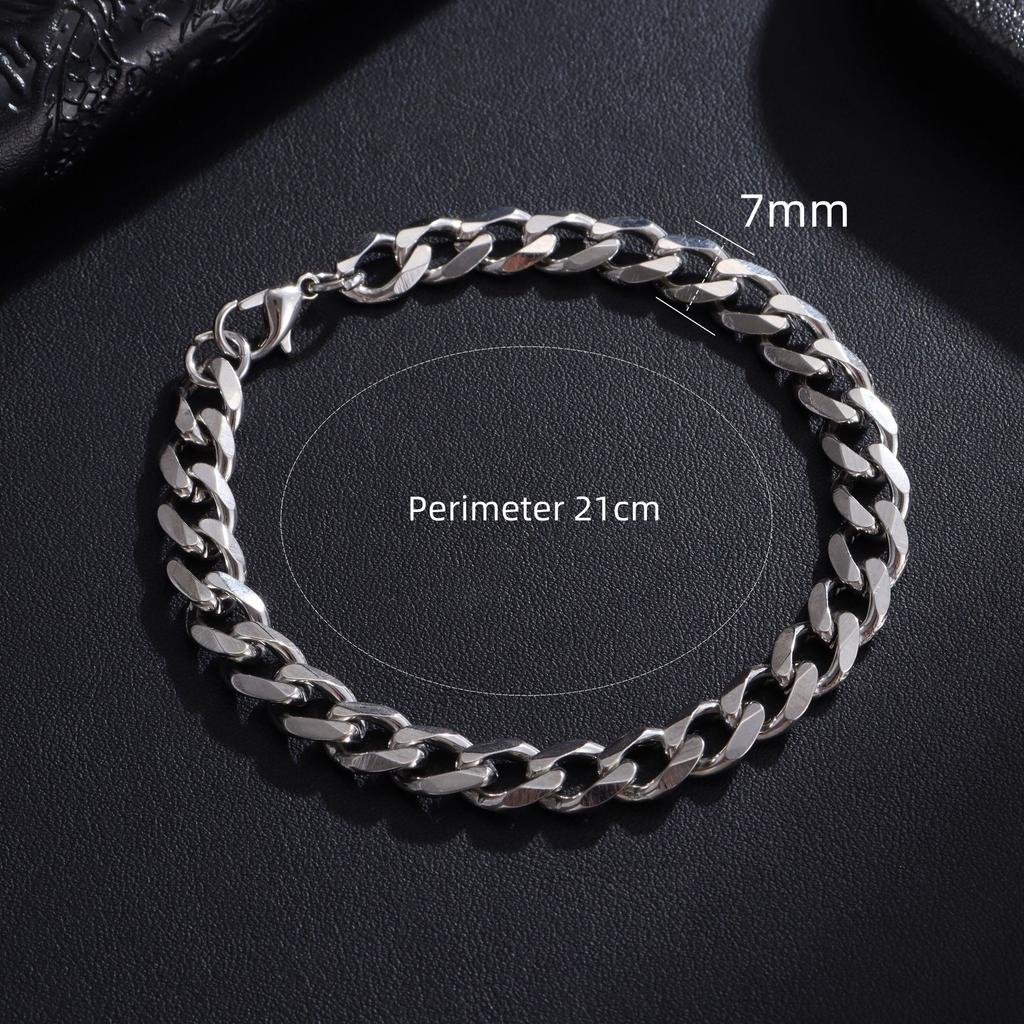 3/5/7/9 мм мужской браслет-цепочка из нержавеющей стали Figaro Braclet homme титановая стальная цепочка хип-хоп кубинский браслет крутые аксессуары