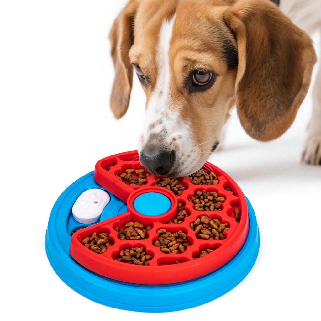 Safe PP Texture Three-layer Puzzle Rotary Dog Feeder Anti-choking Maze Design Interactive Pet Slow Food Bowl Toy
