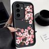 Мягкий чехол для телефона из ТПУ с розовым цветочным принтом для Samsung S25 Plus S24 FE S23 Ultra S22 A56 A16 A15 A55 A36 A06 A05 A35 A34, противоударный матовый чехол-бампер