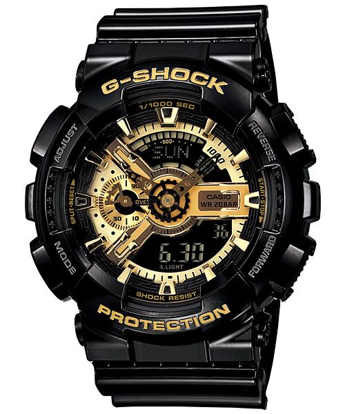 Casio Мужские часы G-SHOCK GA-110GB-1A, цифровые, кварцевые, ударопрочные, водонепроницаемые 200 м, из смолы