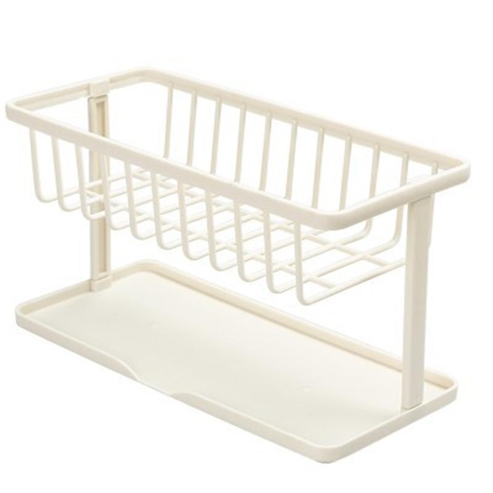 Стеллаж для хранения Полка для слива Держатель для губки Моющаяся полка для раковины Коробка для хранения Пластиковая корзина Аксессуары для кухни и ванной