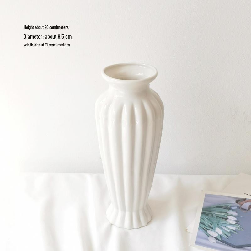 Wabi-Sabi Retro Floral Arrangement with Eucalyptus & Reed Grass for Home Decor & Photography
