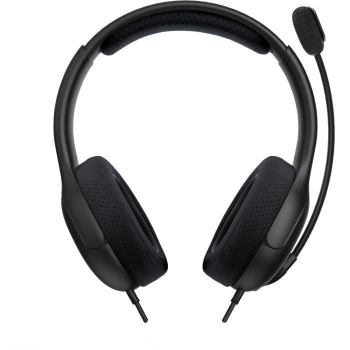 Casque-Micro PDP LVL40 Switch Noir - Conception légère et bandeau confortable