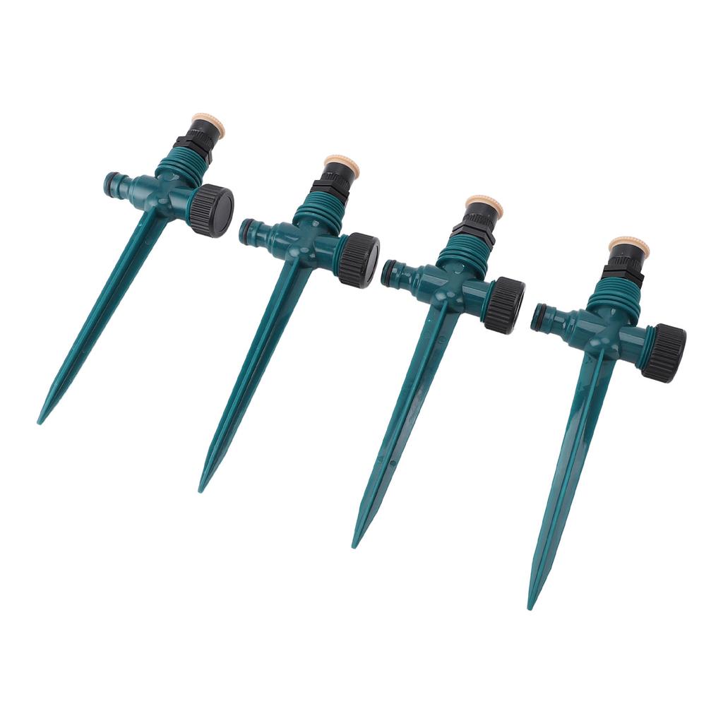 4pcs Garden Sprinklers Professional Efficient 360 Degree Automatic Rotating Lawn Sprinkler for Yard