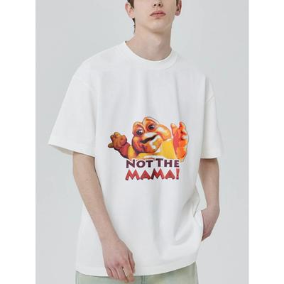 Черная футболка с надписью Not The Mama и принтом мультяшного персонажа для повседневной носки