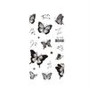 Dark Butterfly Sexy Waterproof Temporary Tattoo Sticker India Women Back Waist Flash Tatoo Girl Body Art Fake Tattoos Realistic