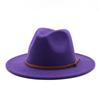 Men'S And Women'S White Woolen Top Hat Fashion Jazz Hat Felt Hat