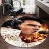 Rock Star Performance Round Rug for Livingroom,Bedroom, Palyroom, Chair Rug, Area rug, Circle Carpet, Large Size Fan Christmas gift