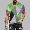 Новая летняя мужская модная футболка с индивидуальным геометрическим рисунком, мужская футболка, топ