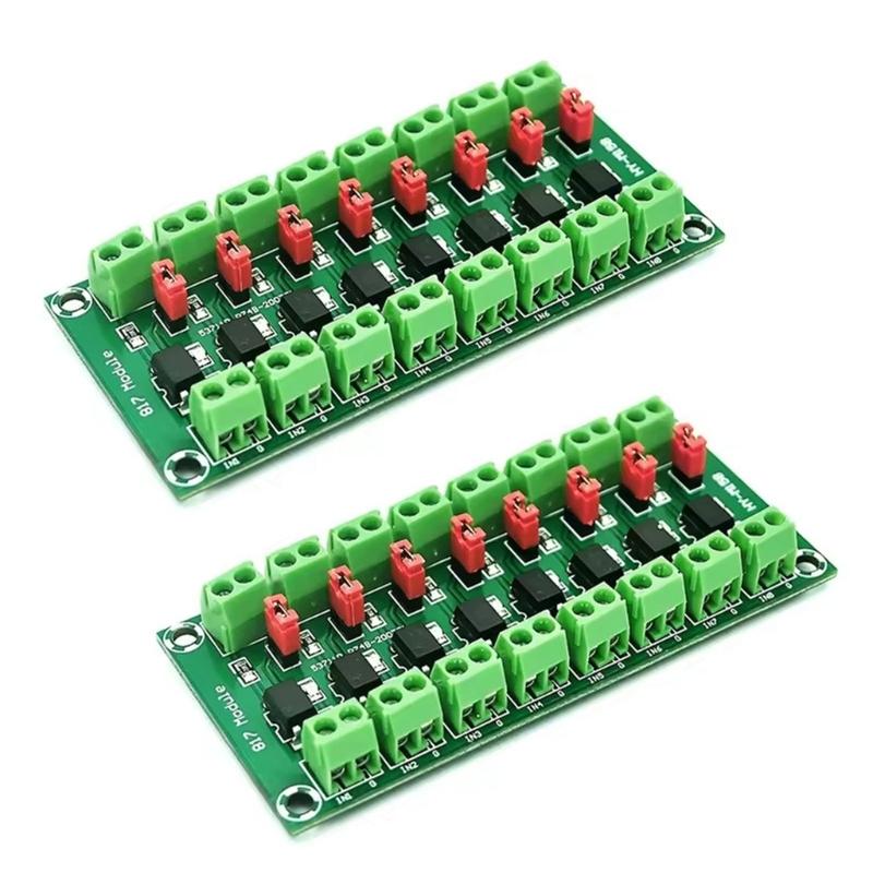 8 Channel Optocoupler Isolation Board for Voltages Control and Signals Conversion from 3.3V or 5V to 3.6 30V with Highly AntiInterference Capability