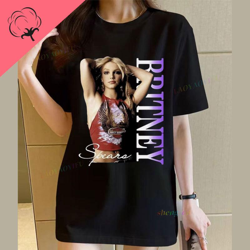 Britney Spears TShirt Black Metal Casual Funny Shirt Punk Rock Fan Apparel Fashion Cotton Classic Music Unisex Clothes