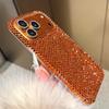 Популярный оранжевый блестящий чехол со стразами для iPhone 17 Pro Max Air 11 12 13 14 15 16 ProMax Сияющая задняя крышка