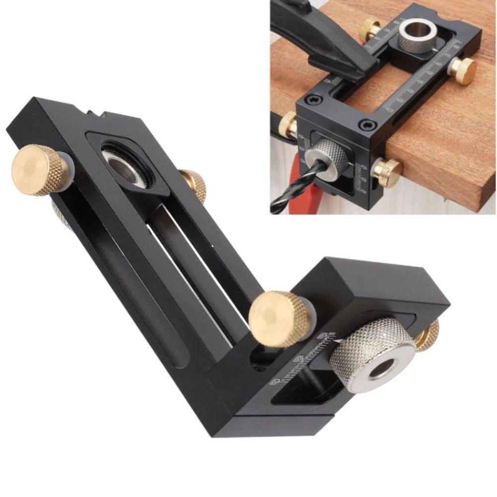 Screw Punch Drill Puncher Locator 2 in 1 Drill Guide Punching Doweling Jig Kit Crib
