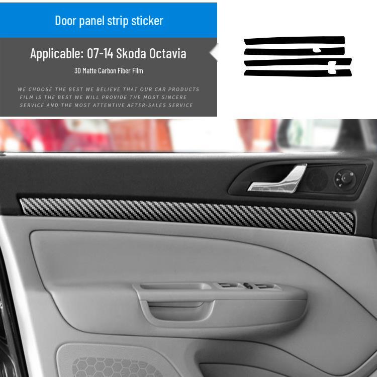 09-14 Skoda Octavia Наклейка из углеволокна для интерьера, Бесплатная замена при повреждении