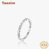 Tancise Classic 925 Sterling Silver  Zircon Ring Ladies Jewelry Wedding Promise Party Gift