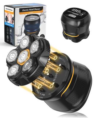 TURNRISE 6D Плавающая головка Бритва для Магнитно Съемная Роторная IPX6 LED Быстрая Электрическая Идеальный Подарок для Отца или Мужа Скинхеды, Бритва,