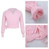 Kids Ballet Knit Wrap Sweater Girls Winter Autumn Warm Sweaters Long Sleeve Cardigan Warm Up Shawl Gymnastics Dance Jacket