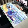 Игровой коврик для мыши Нескользящая резиновая основа Прошитые края Блондинка Синие волосы Аниме Девушки Художественный принт Расширенный офисный коврик для геймера