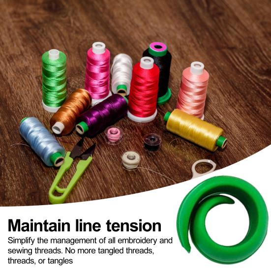 10/100 шт. эластичный скрученный держатель для ниток, многоразовый, с большой прочностью, сохраняет катушку с нитью в чистоте и организованности, швейная и вышивальная машина