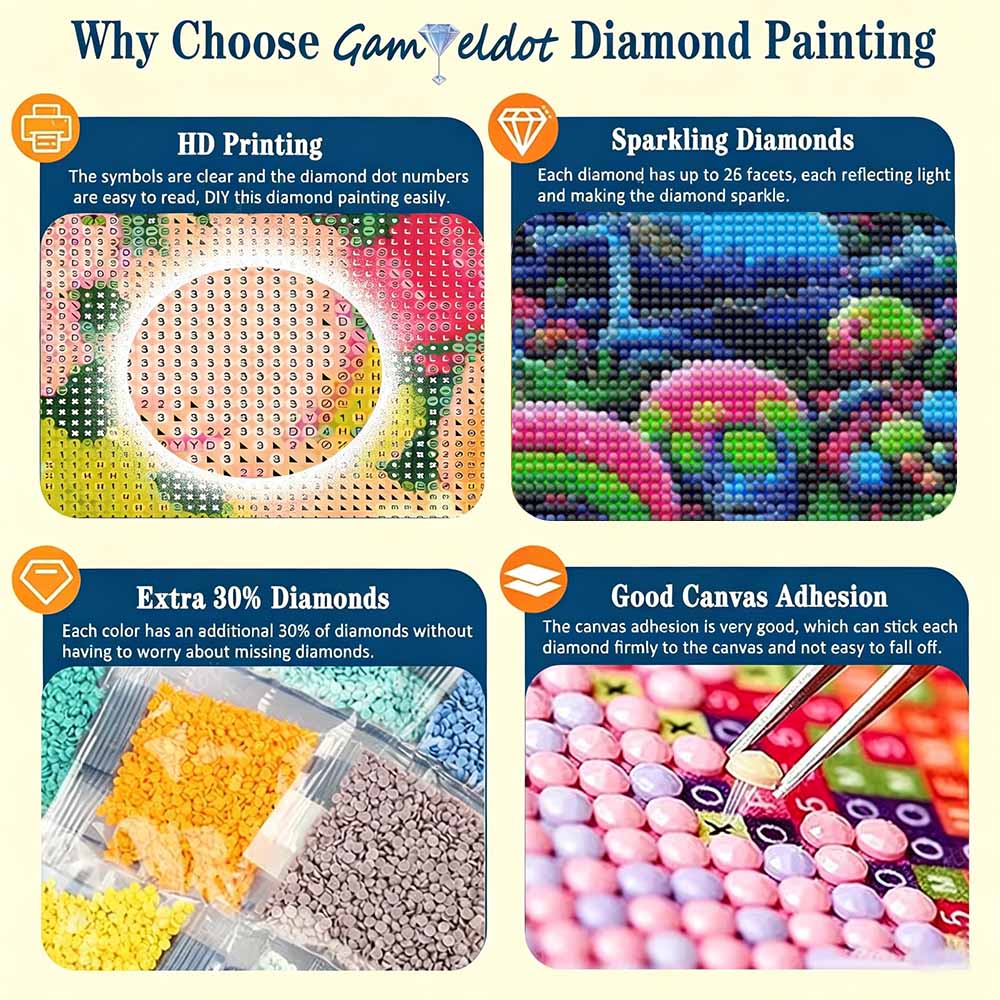 Diamond painting colorful surreal forest and mushroom DIY 5D home room decoration kit