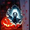 Halloween 3D Effect Wall-Breaking Horror Zombies Climbing Window Wall Stickers Waterproof And Oil-Proof Stickers Removable