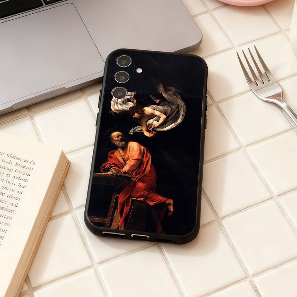 Caravaggio Paintings phone Case For Samsung Galaxy A73,A72,A71,A70,A53,A52,A51,Others Soft Black Shell