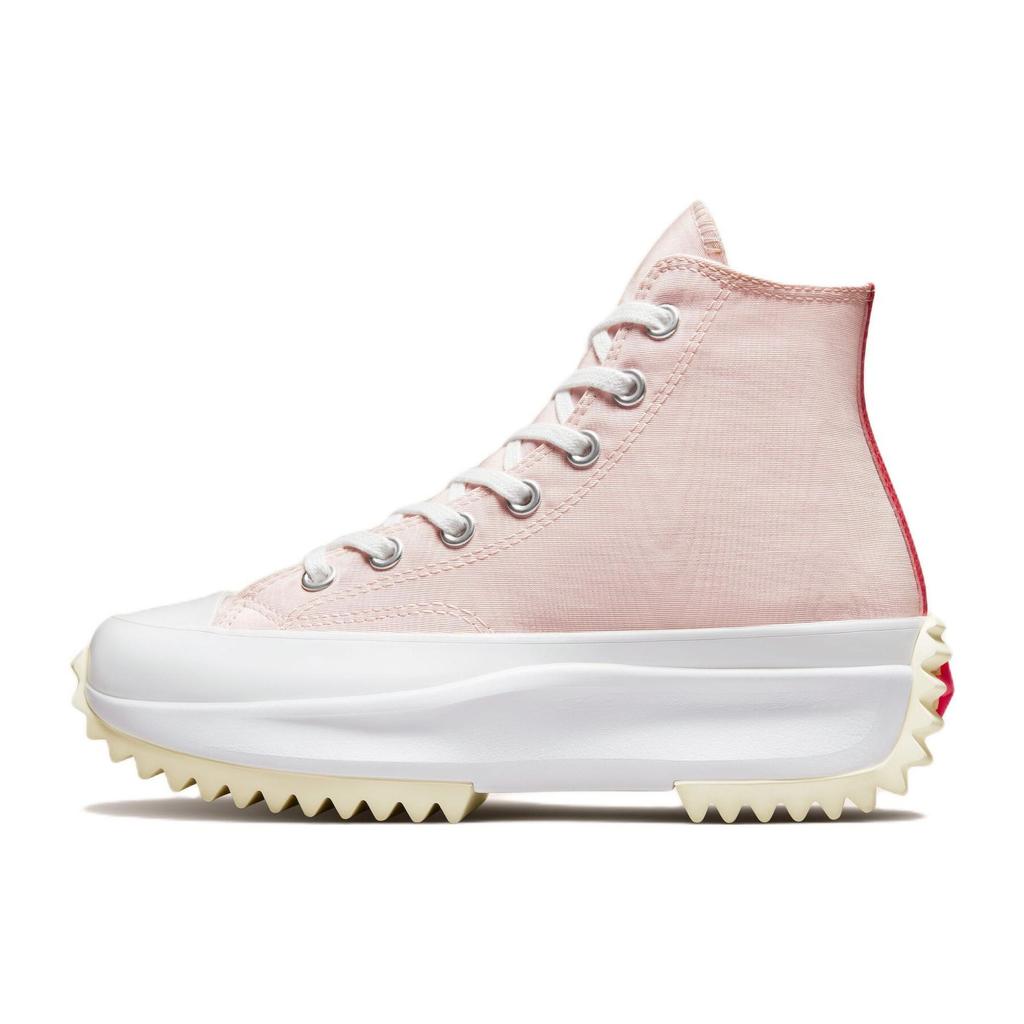 Converse Платформа Run Star Hike Сатин Удобные Легкие Высокие Кеды из Канваса Унисекс Розовые A00900C