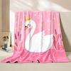 Warm and Comfortable Swan Soft Blanket Sofa Bed Cover Four Season Soft Fluffy Quilt Blanket Flannel Throw for Outdoor LeisureNap