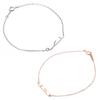 Canal Yondoshi Pair Bracelet Accessory Silver Pink Gold Jewelry Set 4C Simple Pink 4℃ (Silver & Gold)