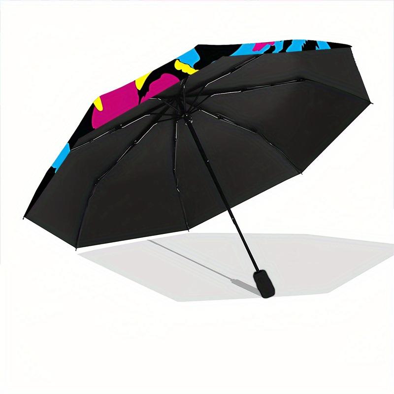 1pc Tiger Head Automatic Open/close Folding Umbrella, Compact Portable Travel Umbrella,Durable Construction yy250814122