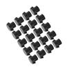 20pcs Protective Billiard Cue Rubber Plug Black Billiard Tail Cover  Billiards Game