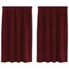 Blackout Curtains 2 pcs Burgundy 140 x 140 cm Velvet