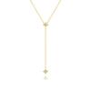 Aide 925 Silver Elegant Y Shape Necklace For Women Temperament Long Chain Tassel Water Drop CZ Zircon Pendant Necklace