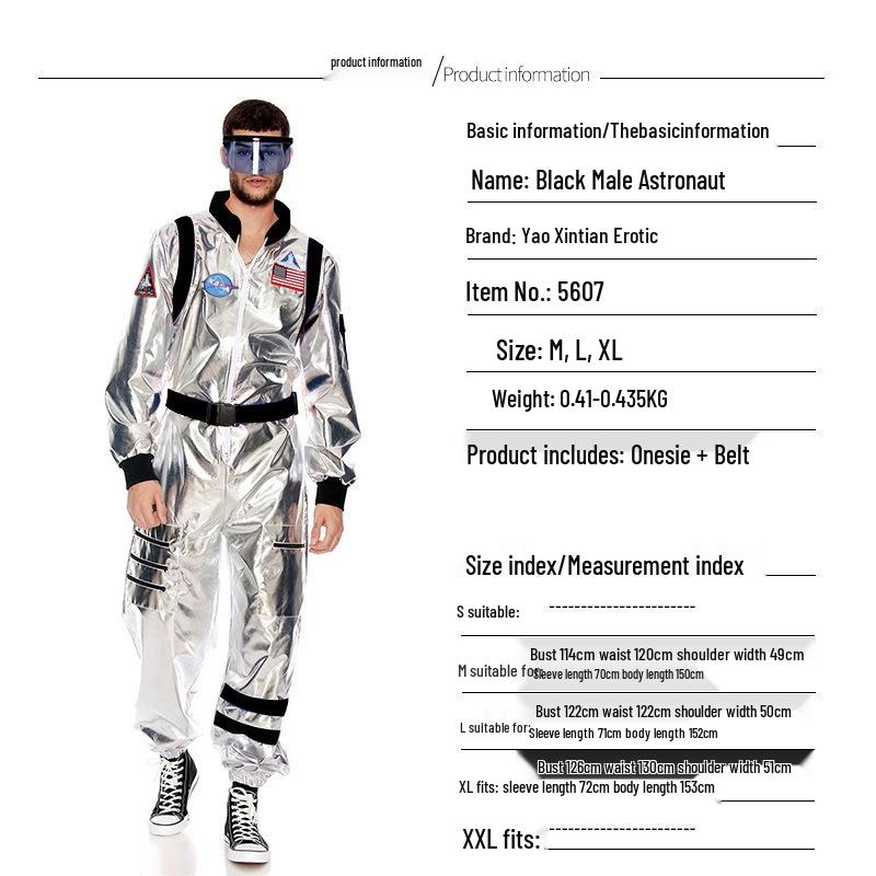 Astronaut Pilot Halloween Costume: Spacesuit Role-Playing Outfit for Kids and Adults