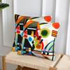Kandinsky - Swinging 2 Pcs Square Pillowcase Pillow Cover Cushion Zip Decorative Comfort Throw Pillow For Home Living Room